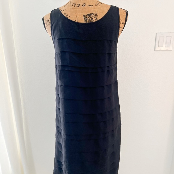 Eileen Fisher silk Elegant Black Sleeveless Dress - Picture 3 of 5